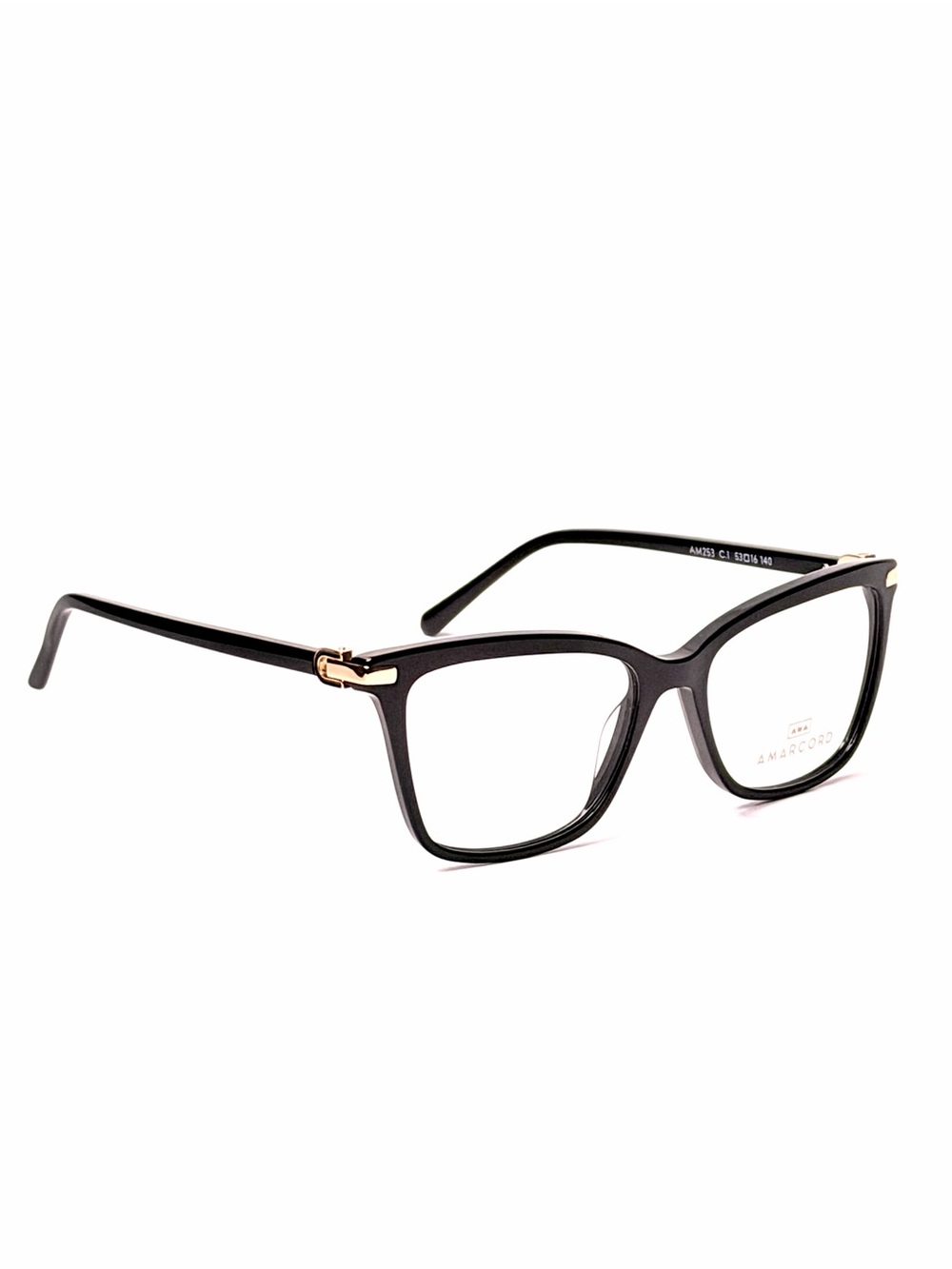 Amarcord AM253 Col.1 Black Plastic Eyeglasses Frames New Authentic - Picture 3 of 7